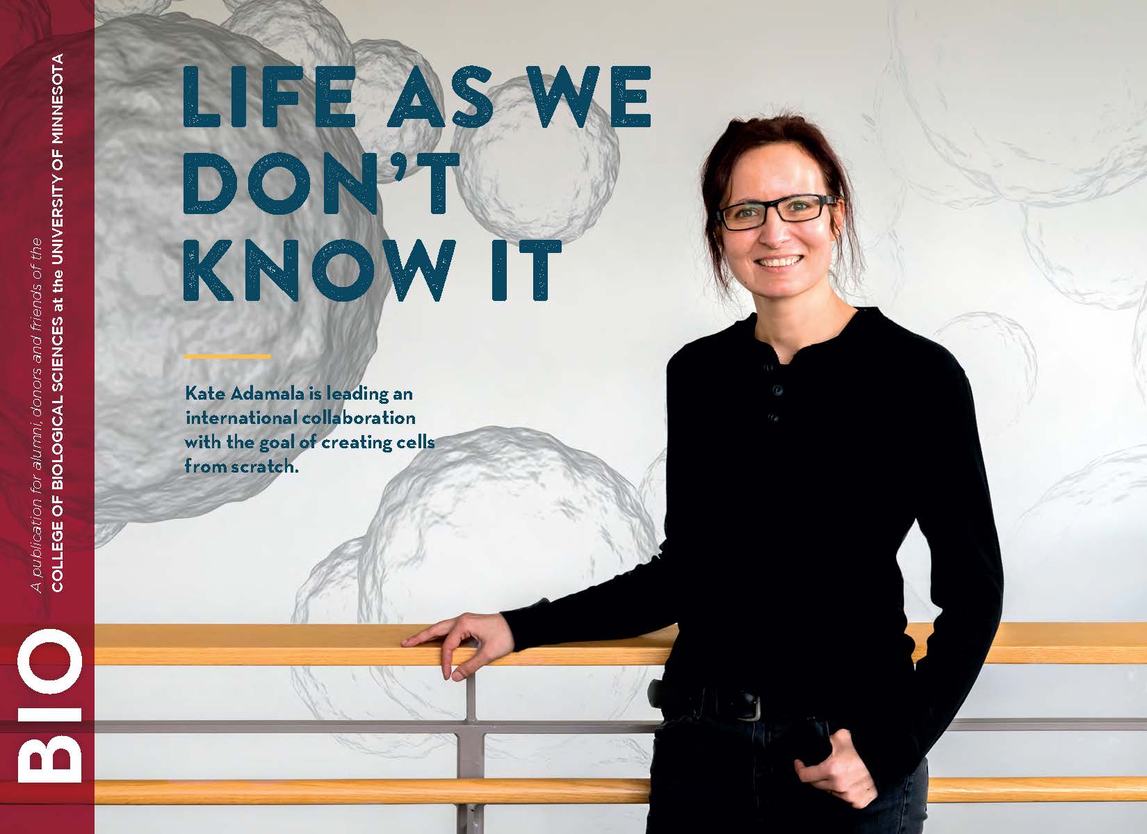 Kate Adamala on the cover of BIO magazine