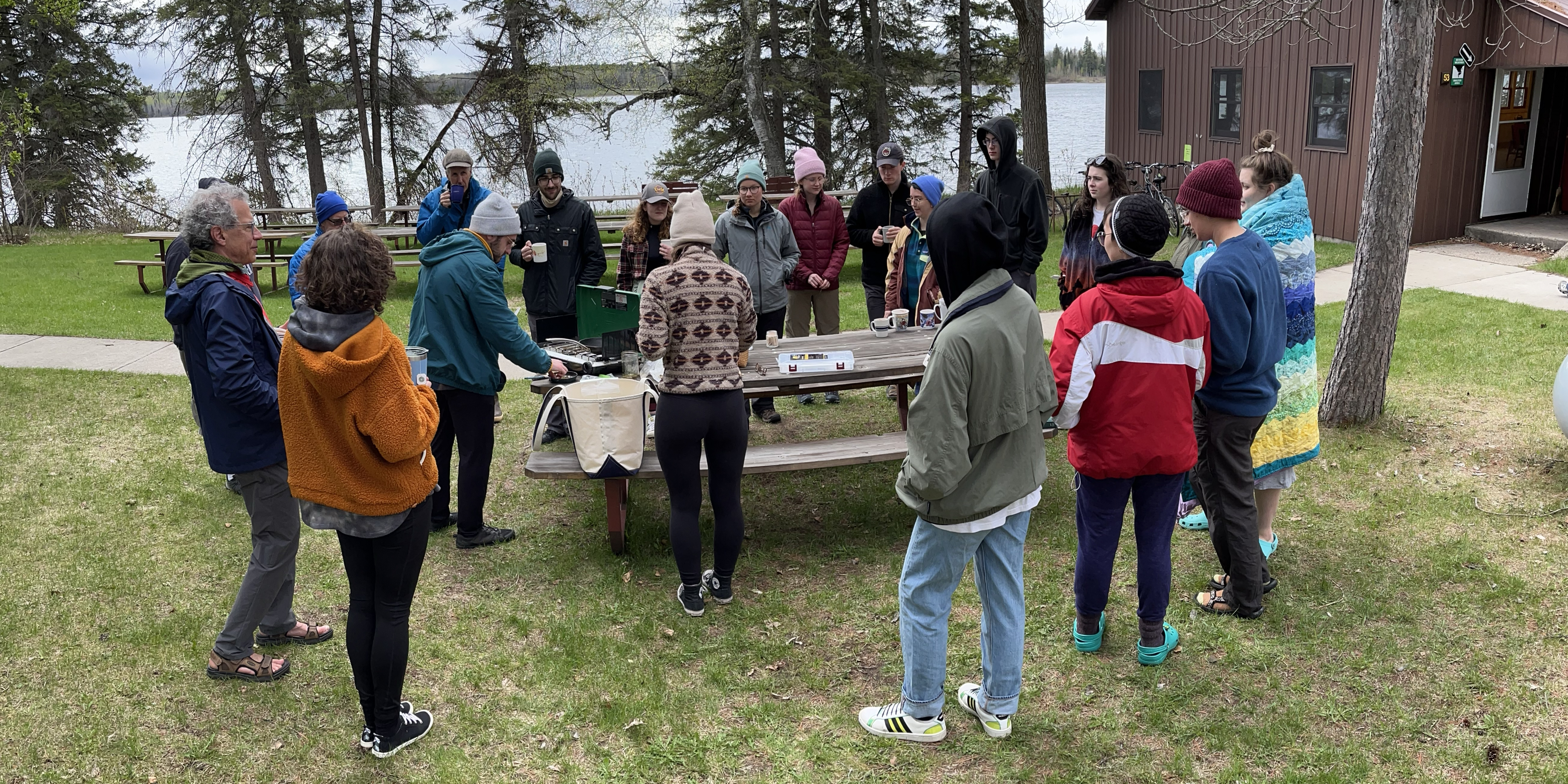 Mycology students test the effects of hot oil and salted butter on Morchella semilibera (half-free morels).