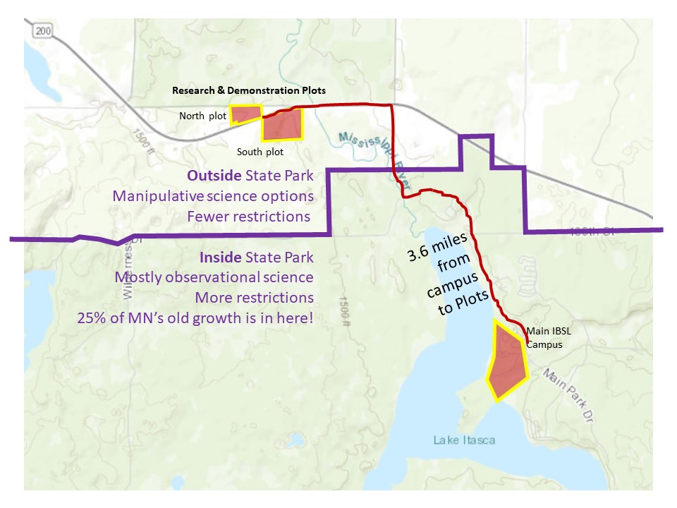 Map of Itasca north plots