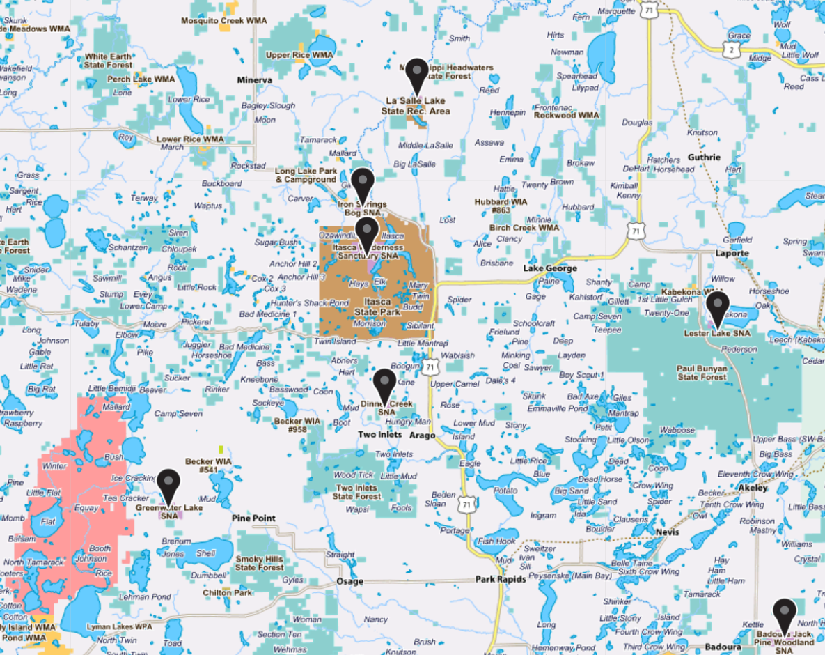 Itasca SNA map