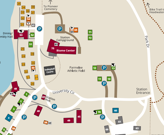 Snip of Itasca Station map