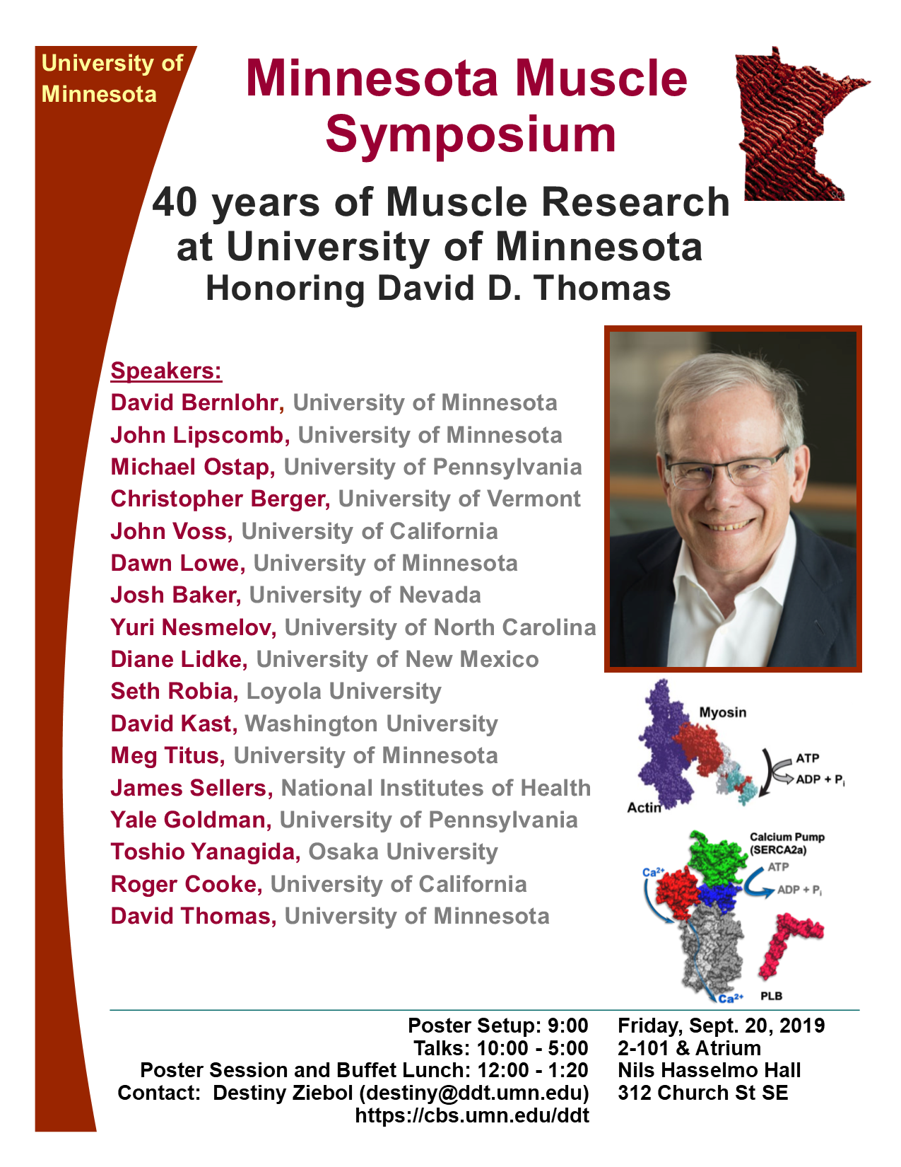 Minnesota Muscle Symposium promotional poster from 2019