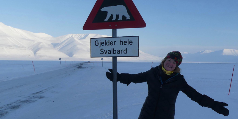 Sehoya Cotner in Svalbard