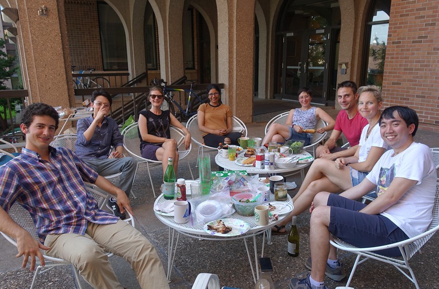 BBQ in front of the Gortner Labs building