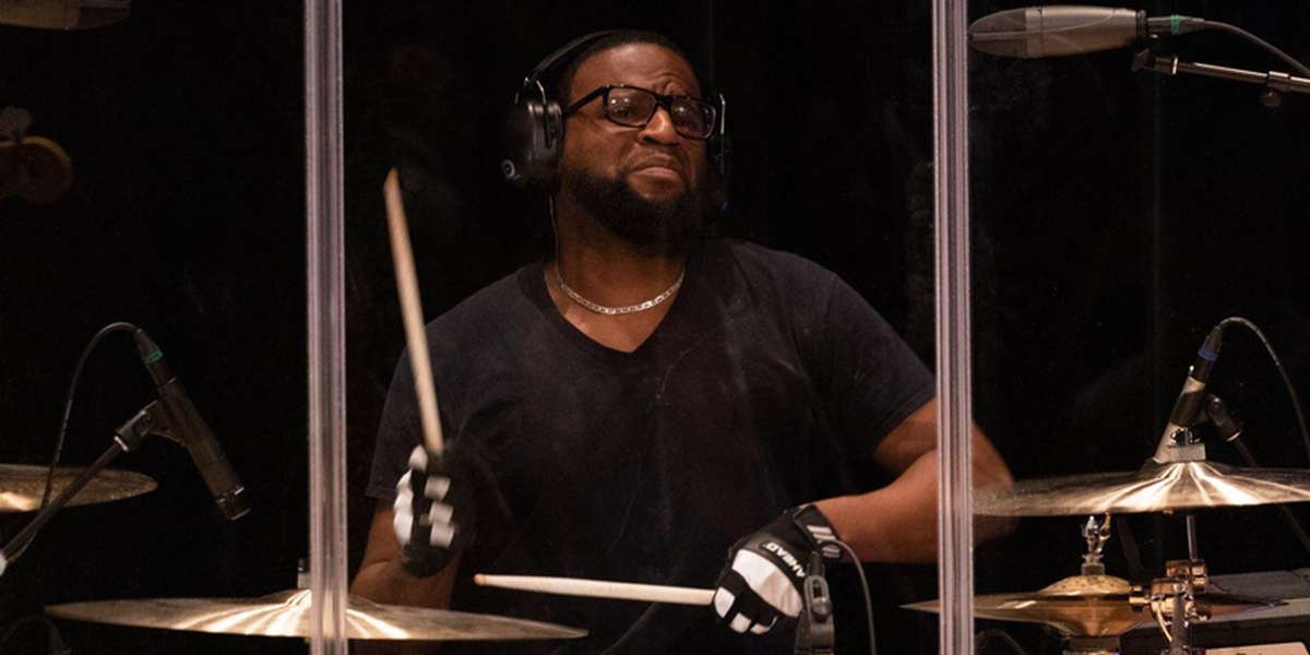 Jay Bundy playing the drumset