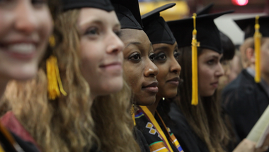 Students at commencement