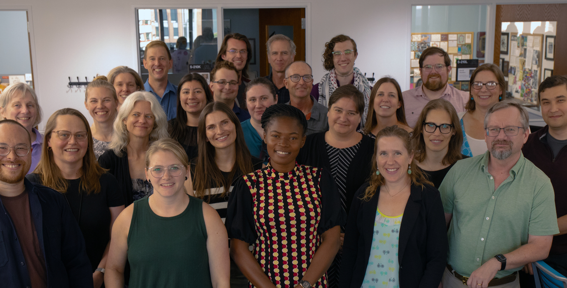 Group shot of a Biology Teaching and Learning departmental meeting