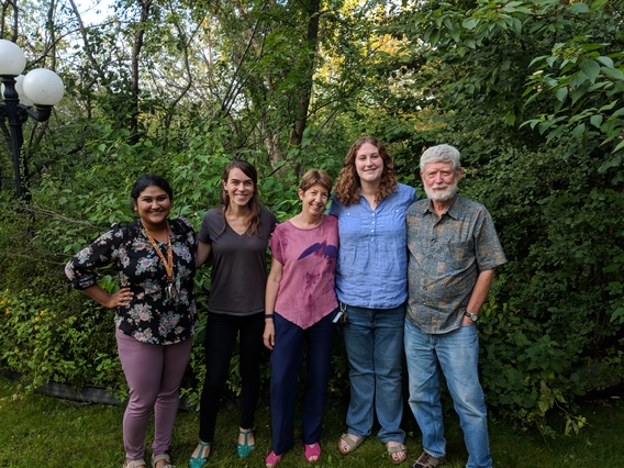 Group smiling at camera